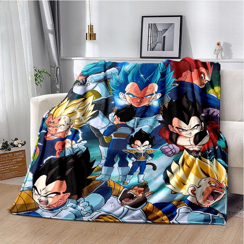 Japanese portable Dragon Cartoon Ball flannelette lightweight thin sheet sofa cover family office casual warm throw blanket.