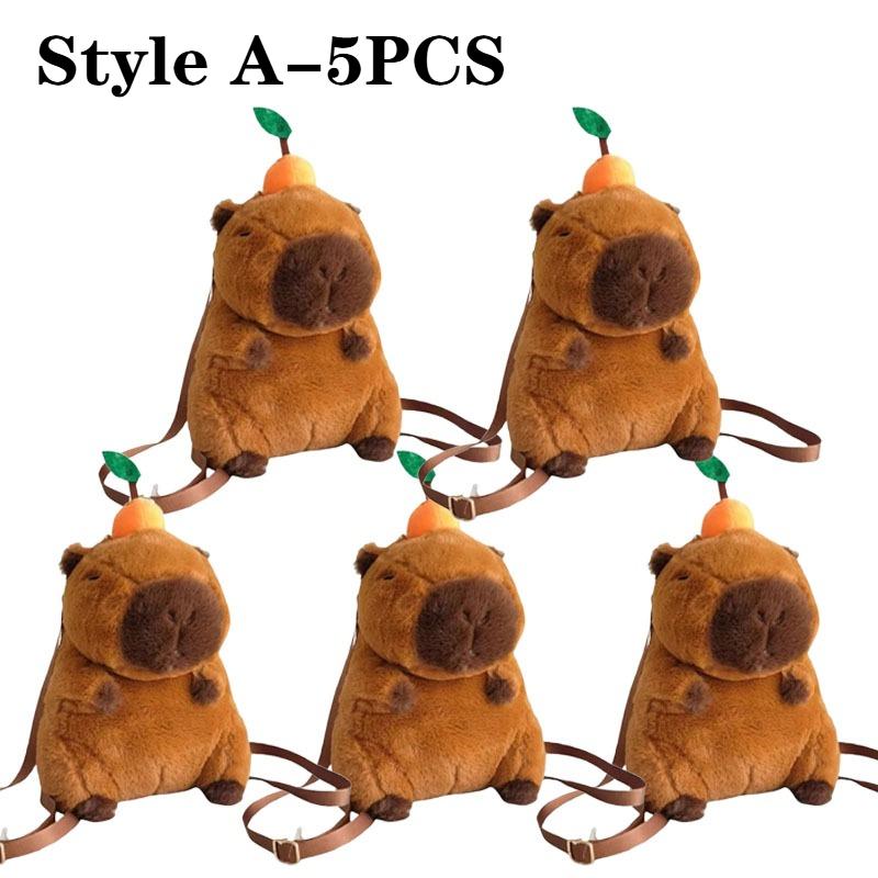 Capybara Dolphin Plush Backpack Cute Stuffed Toy Shoulder Bag Dual UseTote for Kids Girls Daily Travel Gift Valentine's Day Gift