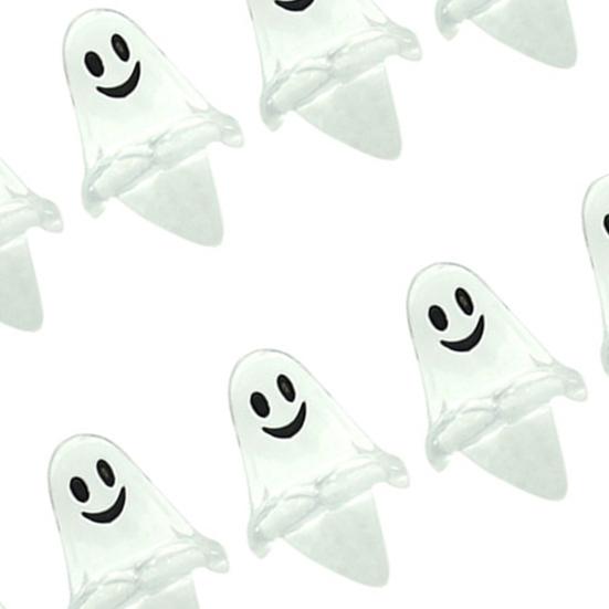 20 Pcs Mini Ghost Ornaments Sitting Ghost Miniatures Halloween Screaming or Smiling Ghost Decorations for Flower Pot Bookshelf Windowsill Edge