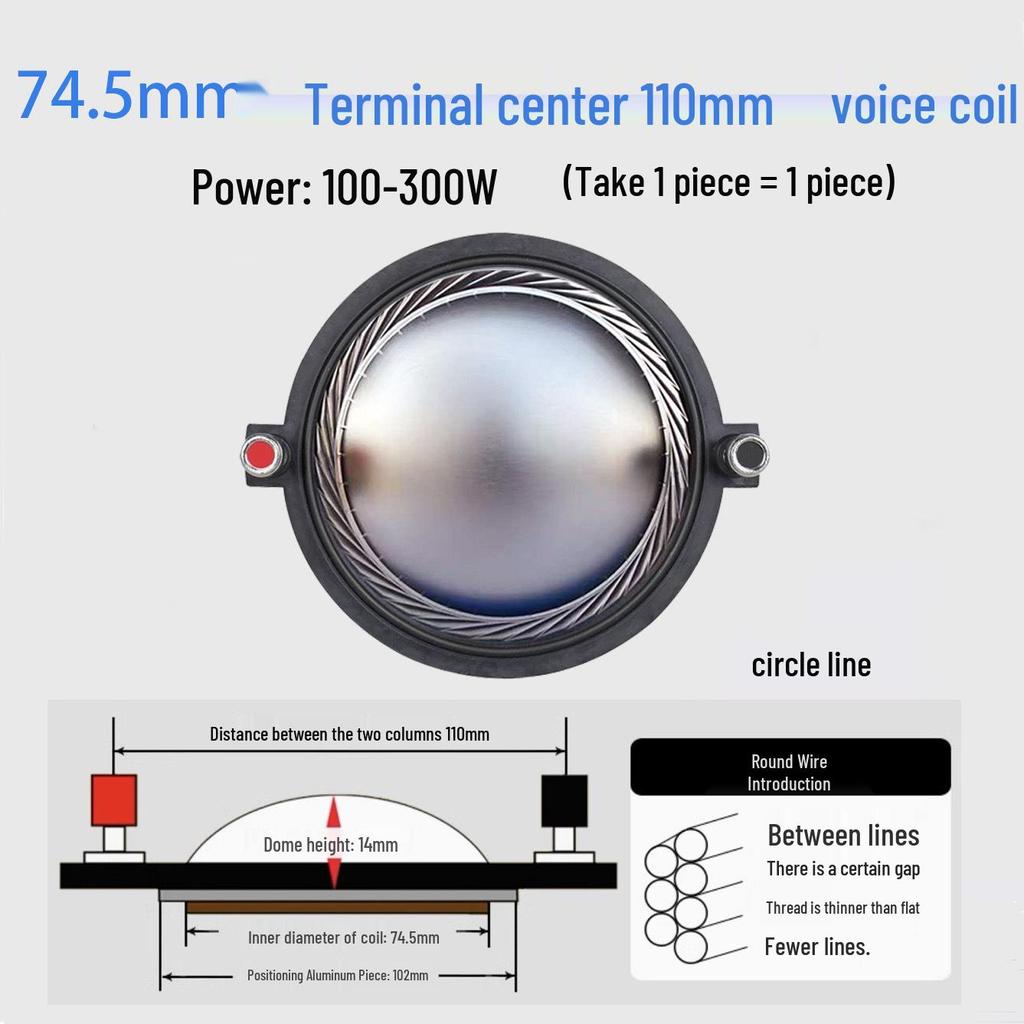 High-Frequency Voice Coil Diaphragm Repair Parts: 25-75 Core Round Flat Wire
