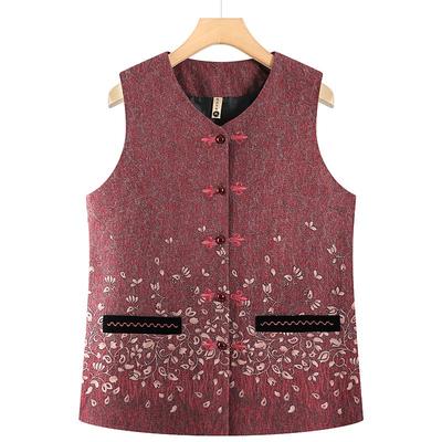 Autumn Vest Women's New Coat Year-old Vest Old Lady Wearing Vest