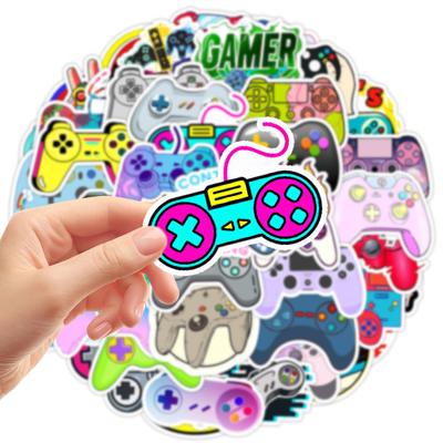 50PCS Cool Cartoon Trendy Gamepad Gaming Stickers Video Game Sticker Vinyl Waterproof Decals for Game Controller Water Bottle