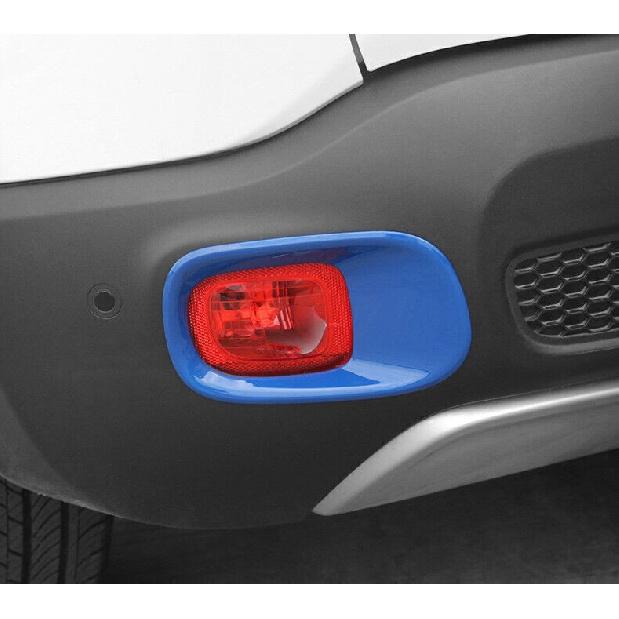 For Jeep Renegade 15-2023 Ocean Blue Rear Fog Light Eyelid Molding Trim 2PCS