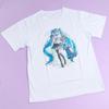 Hatsune Miku Cat Ear "Love Music" Anime T-Shirt, Unisex Virtual Singer Streetwear Oversized Tee, 100% Cotton Casual Short Sleeve Top