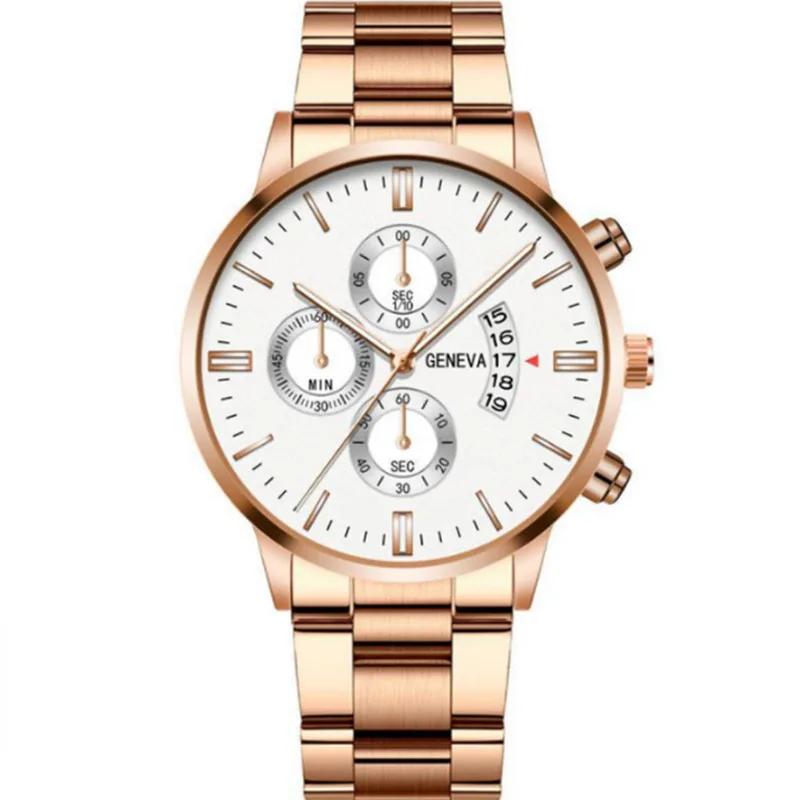 1/2pcs Luxury Men Business Watch Stainless Steel Calendar Big Dial Watches for Men Fashion Sports Casual Quartz Wristwatch Clock