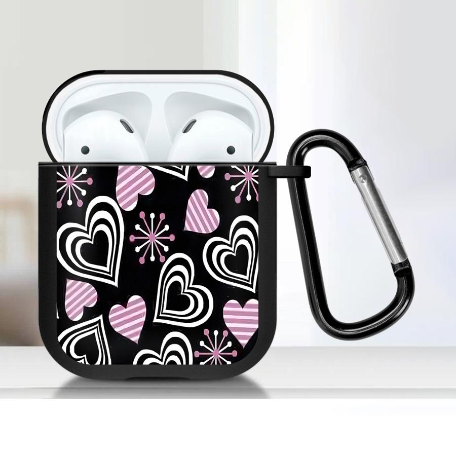 Case For Airpods Pro Pro2 4 2 Pro3 1 3 Earphone Cases Cover Pink Heart Print
