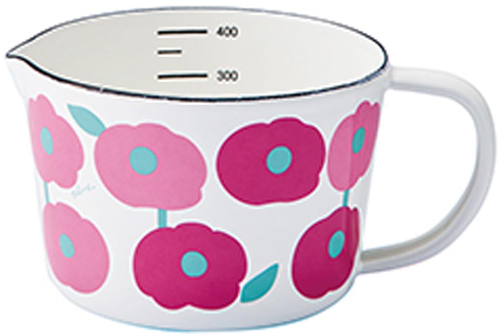 Toyo Horo plune Enamel Measuring Fluffy Flower S Cup, Pink, MC-607
