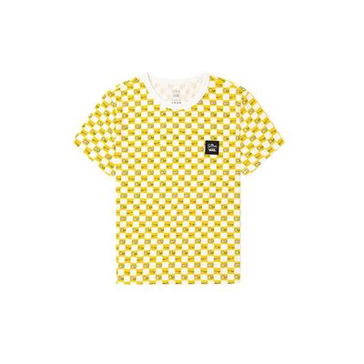 X The Simpsons Συνεργασία Μάτια Σκακιέρα Κοντομάνικη Μπλούζα με Στρογγυλή Λαιμόκοψη Γυναικεία Τοπ Κίτρινο VN0A4V43ZZY