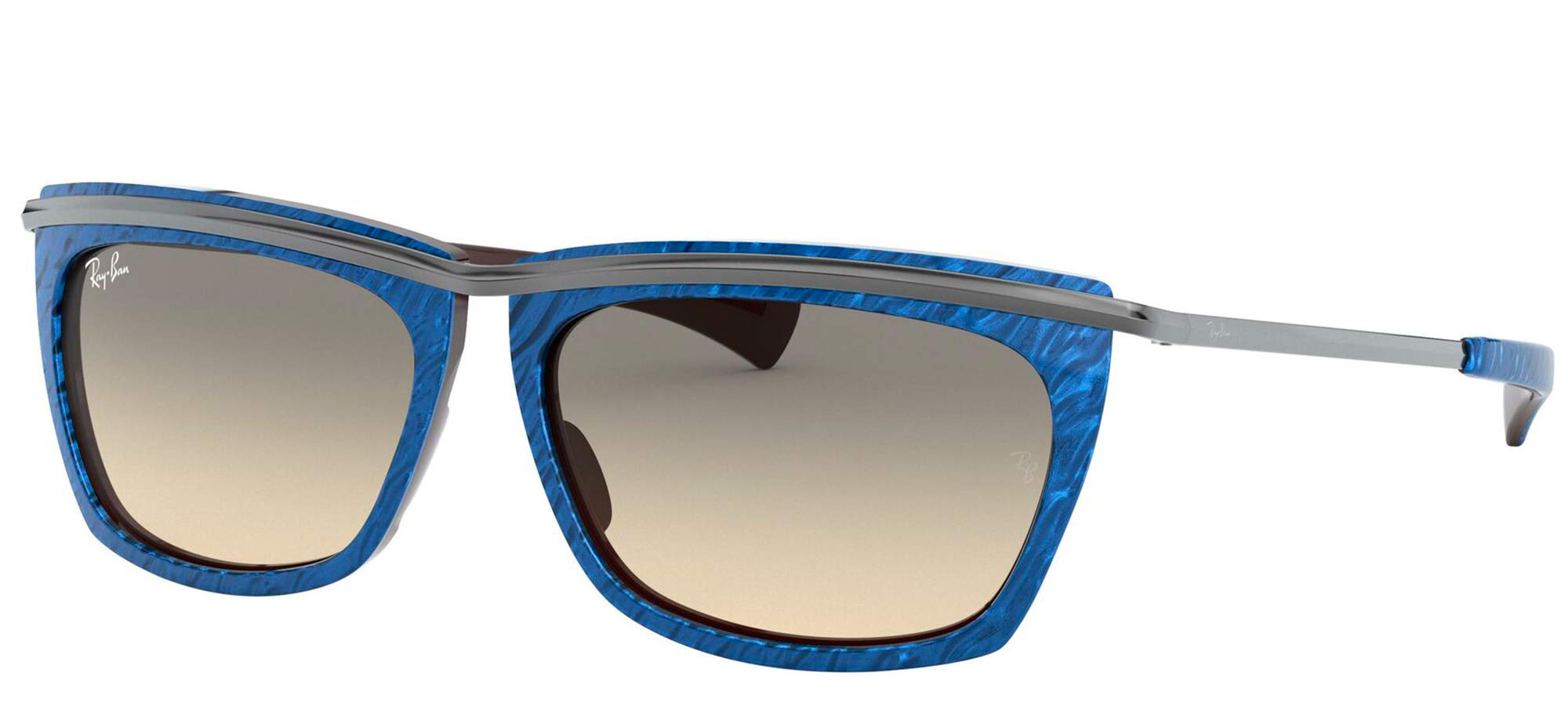 

Солнцезащитные очки 0RB2419 Верхний морщинистый синий размер 56 Ray-Ban Мужские коричневые,