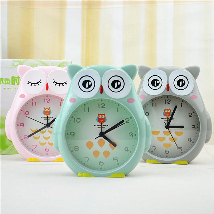 Simple Candy Color Digital Desktop Clock, Cartoon Owl Small Alarm Clock, Student 9.9 Daily Necessities General Merchandise Batch