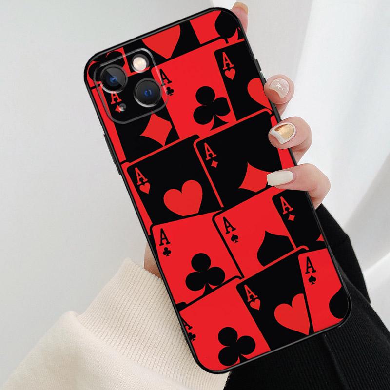 CASINO PLAYING CARDS Phone Case For iPhone 17 Pro Max 16 15 14 11 12 13 Pro Max mini 15 16 Plus 16e 17 Air Cover