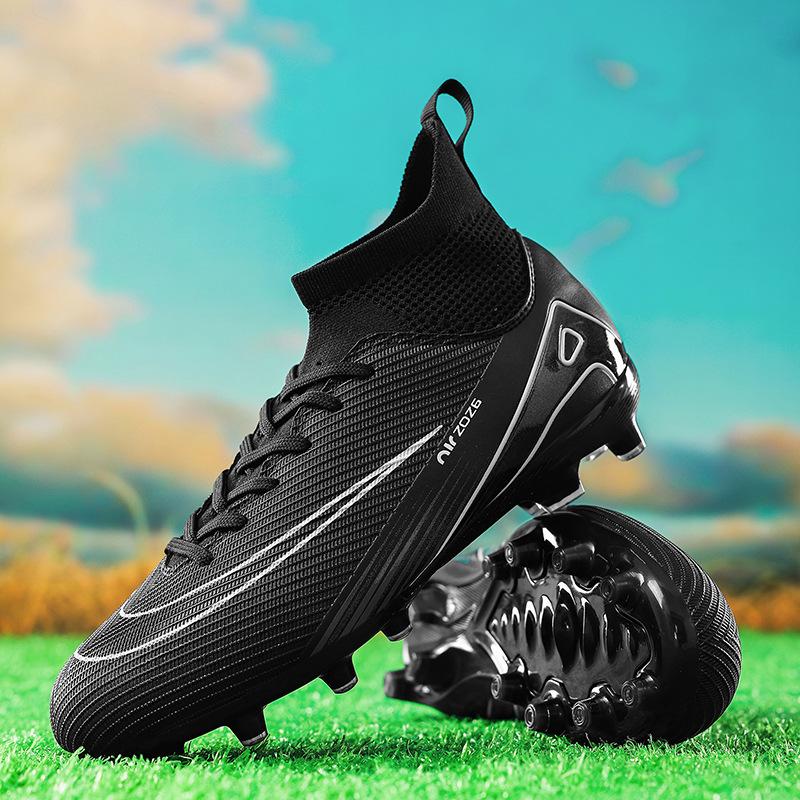 

Футбольные бутсы с высоким верхом для мальчиков Новые студенческие шипы Сломанные ногти Соревновательные тренировочные кроссовки Спортивные мужчины 45