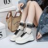 Thick-soled versatile bread Xiaoxiangfeng board shoes, new leather little white shoes in the spring of 25 years, women's sports and leisure height-i