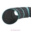 Collapsible Cat Tunnel Spring Tube 2 Holes S Shape Tunnels Toy Relieve Boredom for Indoor Kitten Rabbits Puppies