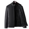 New Chinese Men's Leather Jacket Stand-up Collar Spring and Autumn Leather Clothes Jacket Dad Middle-aged Leather Shirt Business
