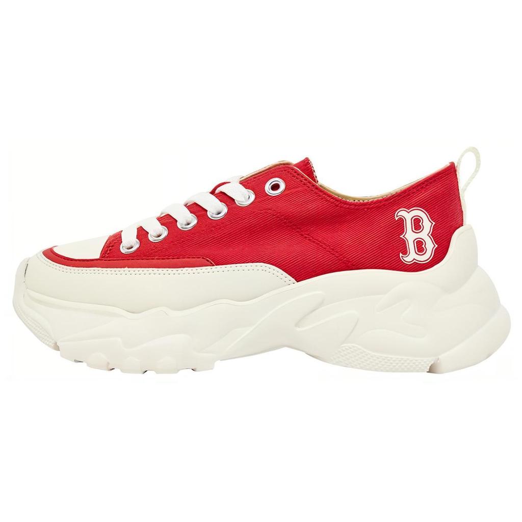 MLB Chunky High Low Fabric Retro Slip Resistant Durable Lightweight Low Top Dad Shoes Unisex sneaker Red White 3ASHUL22N-43RDS