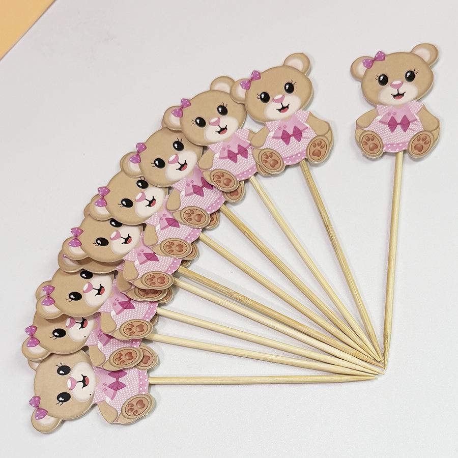 Bear-Themed Cake Topper for Carnival Party Desserts