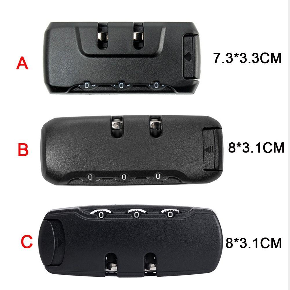 Black Digital Lock Code Suitcase Padlock Suitcase 3 Digit Combination Padlock  Travel