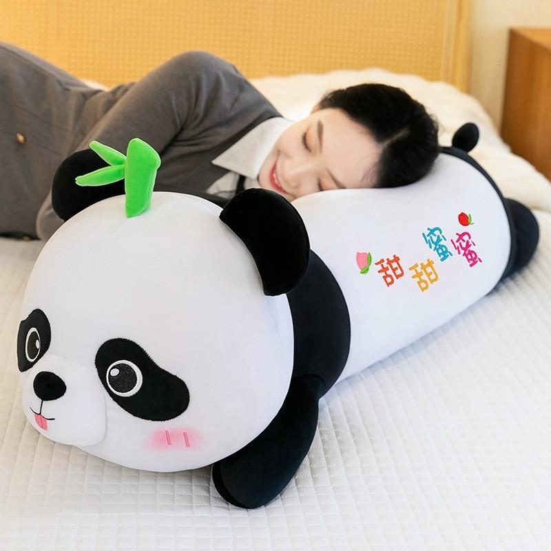 Panda Doll Plush Sleeping Buddy Birthday Gift Pillow Cartoon Bedroom Decoration