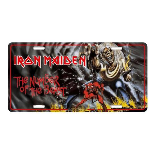 Iron Maiden Number Of The Beast Number Plate Sign