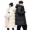 2025 Herren Dicke Warme Mittellange Winter Daunenjacke mit Kapuze - 90% Weiße Entendaunen, Partnerlook
