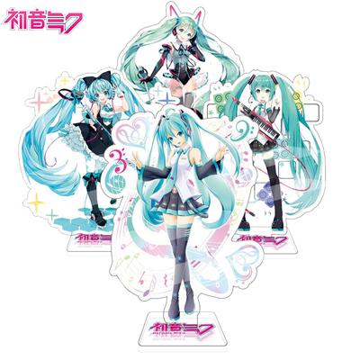 15 ס"מ אנימה חדשה הTsune Miku נסיכה אקרילית עומדת קטנה תצוגת מותג אליל וירטואלי במלאי קישוטים דקורטיביים