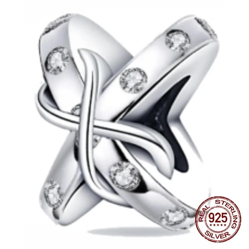 Inlaid Zircon Charm Beads Copper Color Love Heart Snake Dangle Fit Original Bracelet Charms Pendant Jewelry