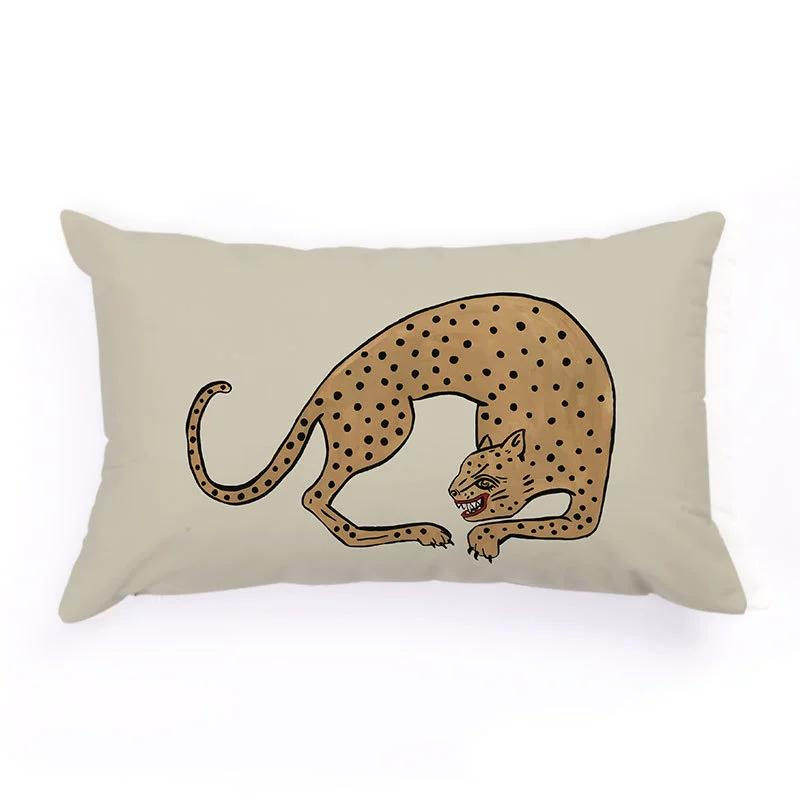 30*50cm Cartoon Leopard Pillow Cover Cute Colorful Cheetah Pattern Cushions Cover Home Car Sofa Decoration Pillowcase
