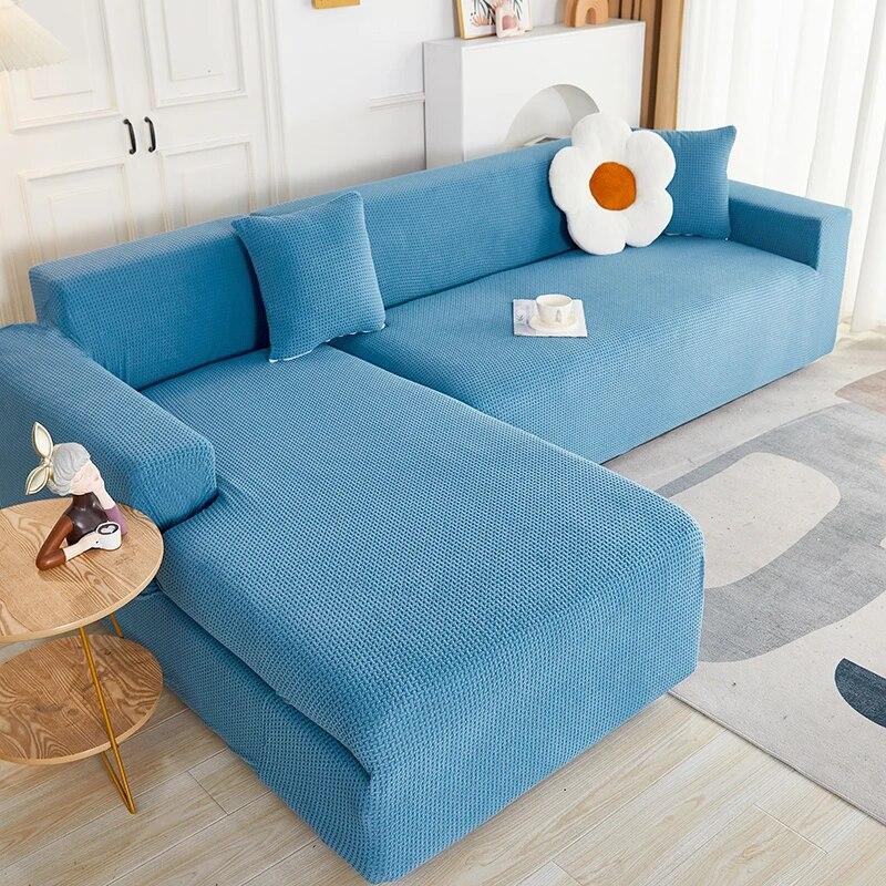 Elastisk sofatrekk til stue setetrekk justerbart sofatrekk L-formet sofatrekk møbelbeskytter hjemmedekor