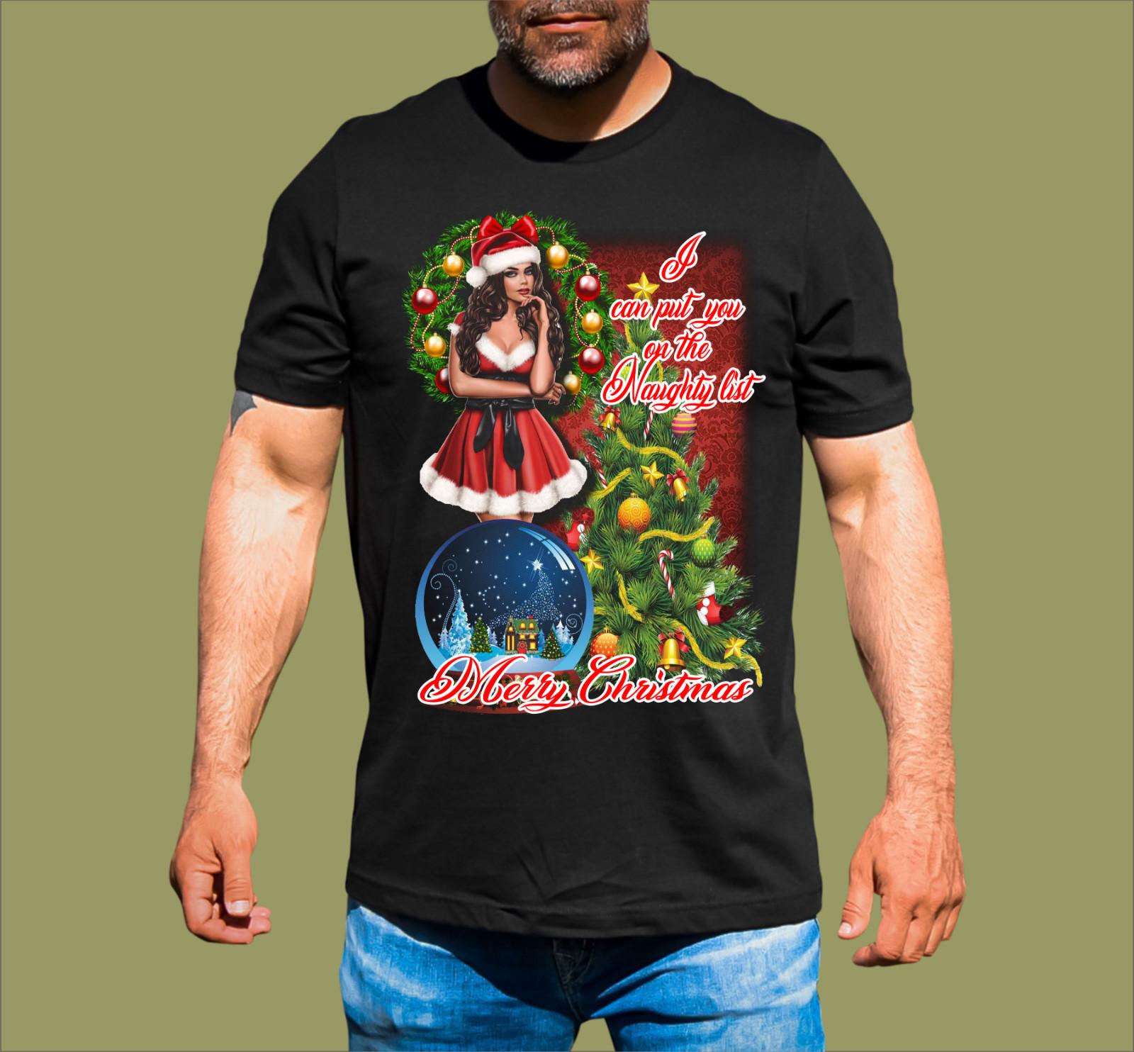 CHRISTMAS ON THE NAUGHTY LIST T-SHIRT XXL