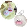 Eye Catching Keychain Colorful Sausage Mouth Pendant Keyring Furry Ball Key Chain Portable Keyrings Accessory for Women