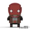 MOC Building Blocks Set Square Head Boy Building Blocks Red Hood Assembly Assembled Building Blocks Toy Model Gift Boy