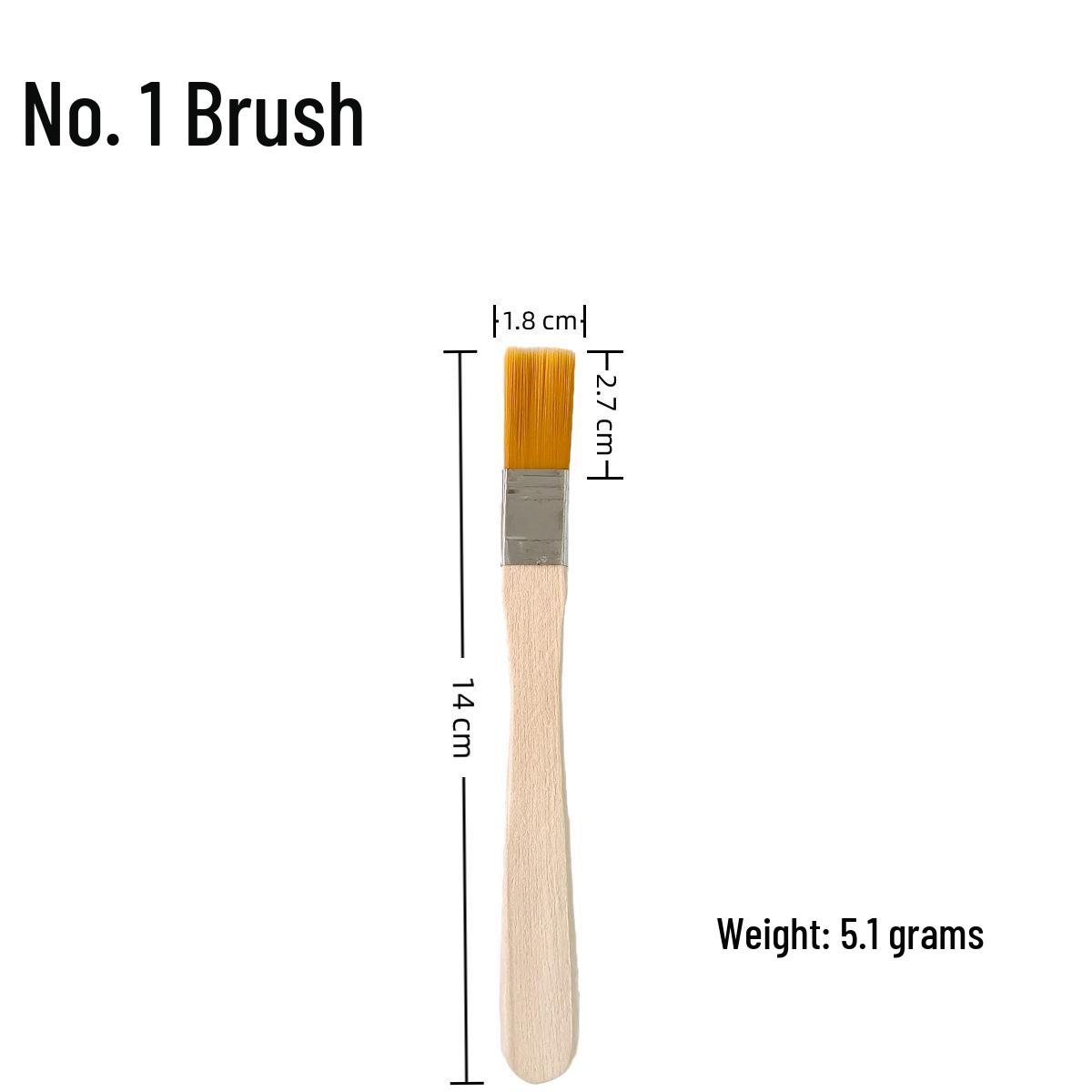 Cross1-12 Yellow Nylon Bristle Art Brush, Wooden Handle