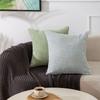 Housse de coussin décorative 45 x 45 cm en tissu côtelé avec ouverture dissimulée pour lit Chaise Siège de fenêtre Style