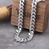 Viking Cast Cuban Chain Male Thin Stainless Steel Bracelet and Necklace Polished Chain Four Sides Cut Boyfriend Gift