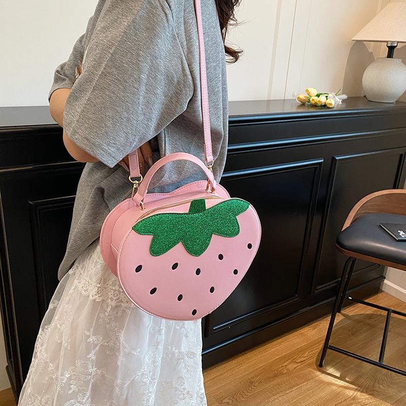 Cute Strawberry Bag 2025 New Mori Sweet Girl Fashion Niche Foreign Style Versatile Portable Messenger Fruit Bag