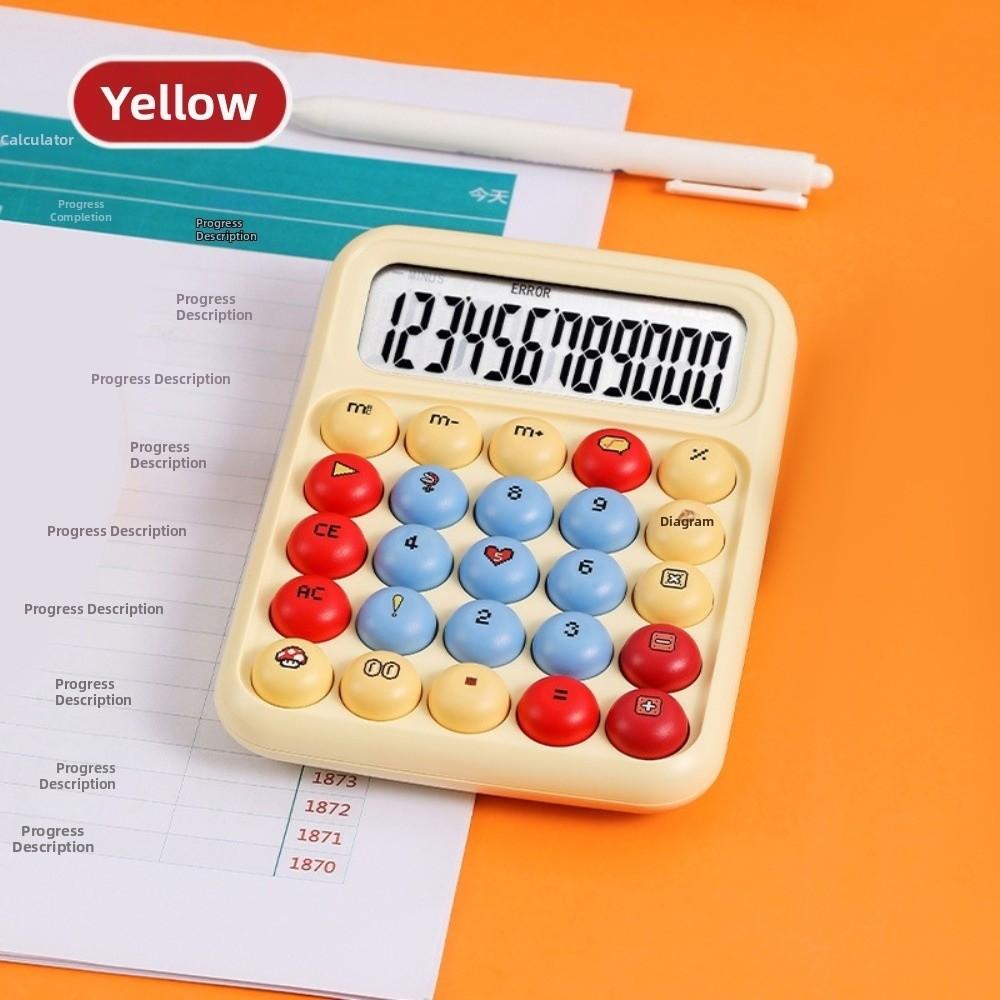 Cartoon Mechanical Button Calculator Electronic Calculators Accounting Office Student