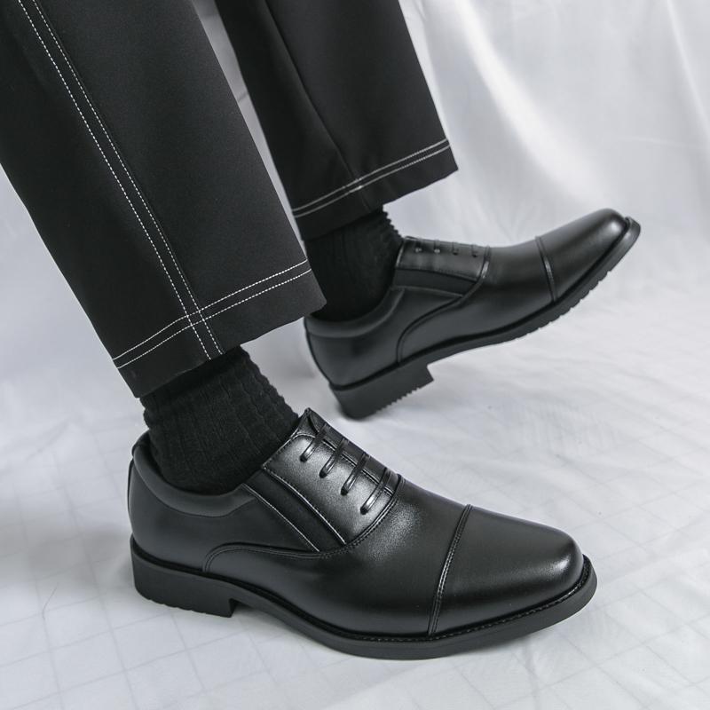 Classic Italian Style Men Leather Business Shoes Brand Comfort Commuting Leather Shoes Men Quality Rubber Sole Anti Slip Loafers