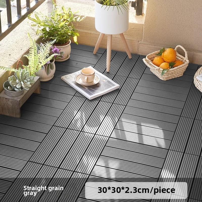 Costoffs Acacia Wood Interlocking Flooring Tiles Deck Tiles, Pack of 10/27, Water-Resistant & Non-Slip for Indoor/Outdoor