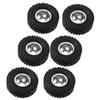 RC Rubber Tires with Aluminum Alloy Wheel Hub for WPL C14 C24 C34 C44 B14 B24 B16 B36 4WD Car