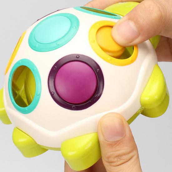 Cartoon Turtle Push Button Toy Stress Anxiety Relief Press Button Tortoise Toy Hand-Eye Coordination Animal Finger Clicker Fidget Toy