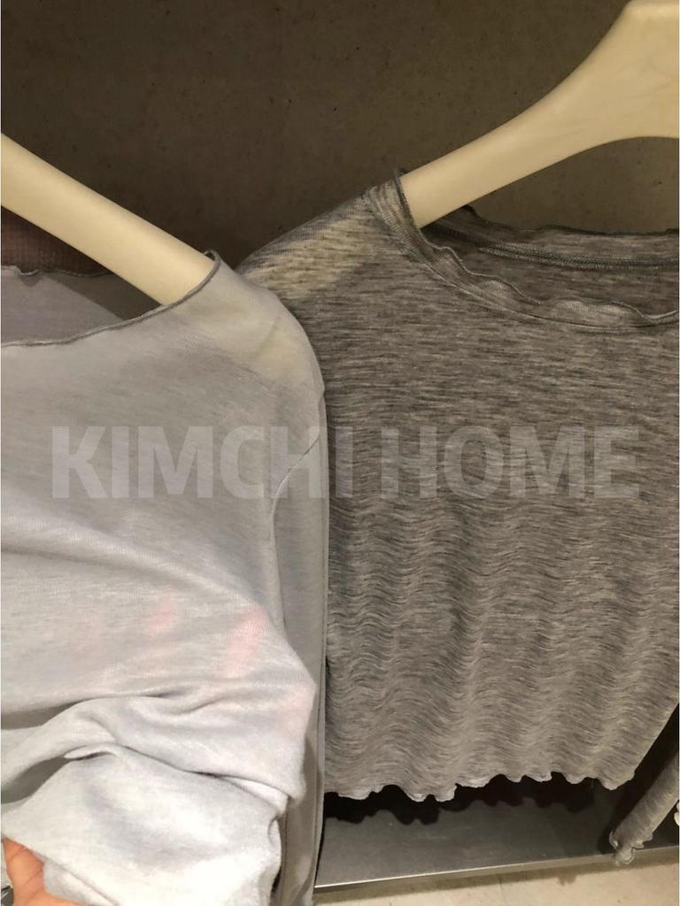 Süßer Rüschen-Cardigan mit Rundhalsausschnitt in Milchgeschmack-Optik zum Layern - Damen Dünnes, halbtransparentes Langarm-T-Shirt