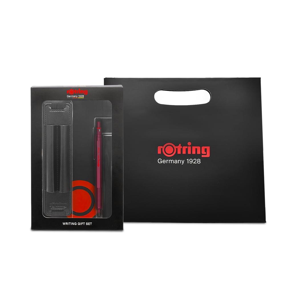 Rotring Mechanical Pencil mm 600 Choco Truffle with Pen Pouch and Notebook Gift Box with Shopper 2204410GB 0.5