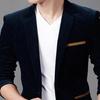 Suits Jacket Skin-friendly Long Sleeve Corduroy Men Fashion Casual Business Blazer for Autumn