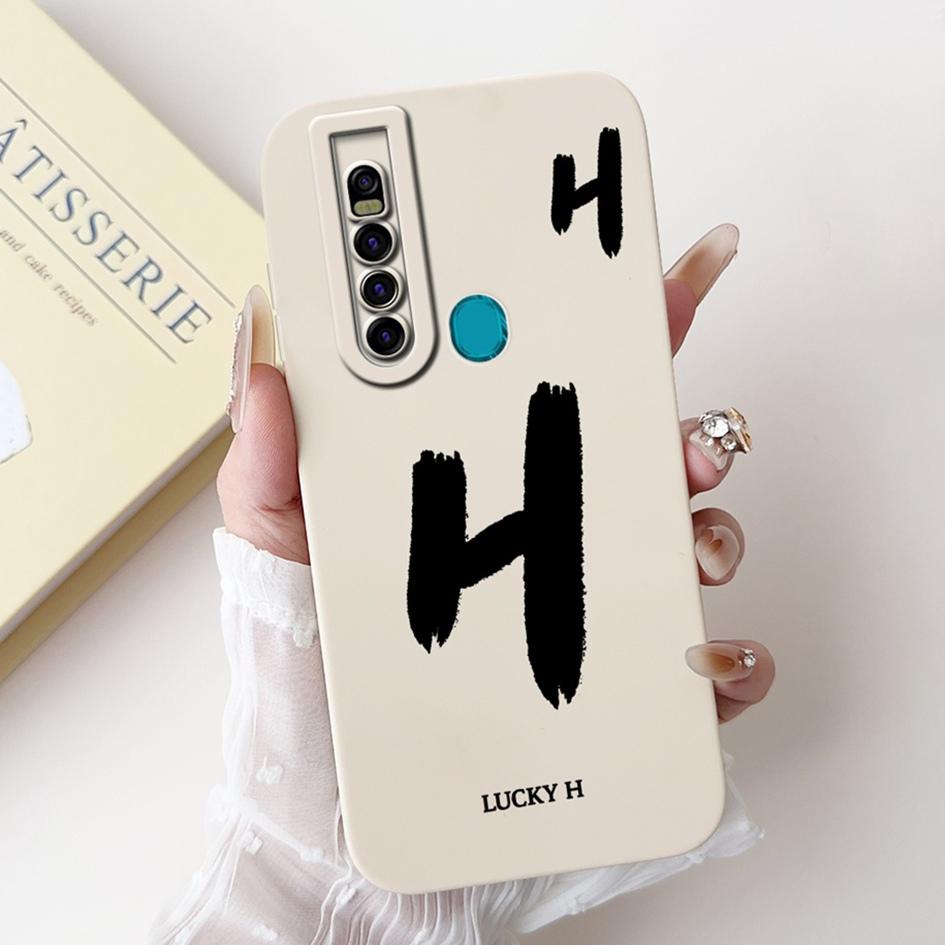 For Tecno Camon 15 Pro Case CD8 Luxury A Z Initial Letters Soft Silicone Bumper For Tecno Camon 15 Premier Camon15 Air CD6 Shell
