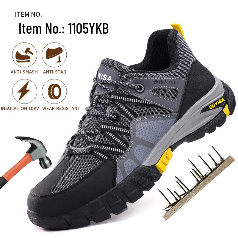 Insulated 10KV Electrician Shoes, Anti-Smash & Anti-Puncture, Fiberglass Toe, Wear-Resistant, Comfortable Protective Safety Shoes for Men.