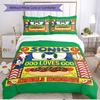 3pcs Duvet Cover Set (1*Duvet Cover + 2*Pillowcase, Without Core), Sonic Print Soft All‑Season Bedding Set, Home Bedroom Decor Gift