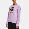 Under Armour Curry Count Crew Cartoon Alphabet Print Sports Pullover Sweatshirt Women Tops Purple 1371252-566