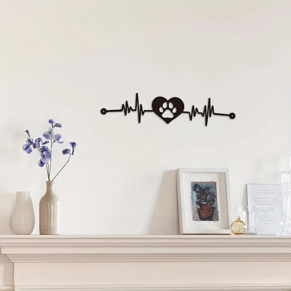 Металлическая табличка «Сердцебиение любителей питомцев» Уникальный настенный декор — фото 6