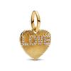 Heart-shaped Texture 925 Silver Pendant Women's Gold 763604CO1